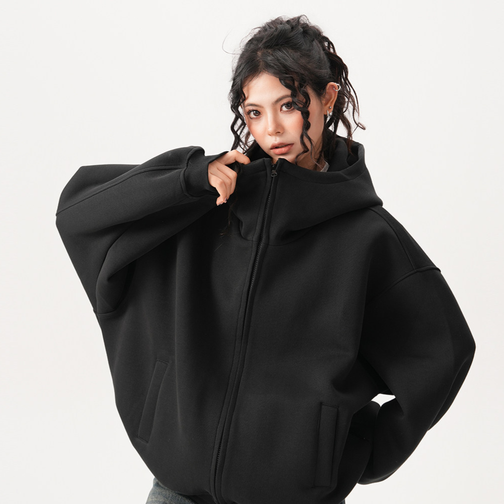 Heavyweight Hooded Cardigan Sweatshirt