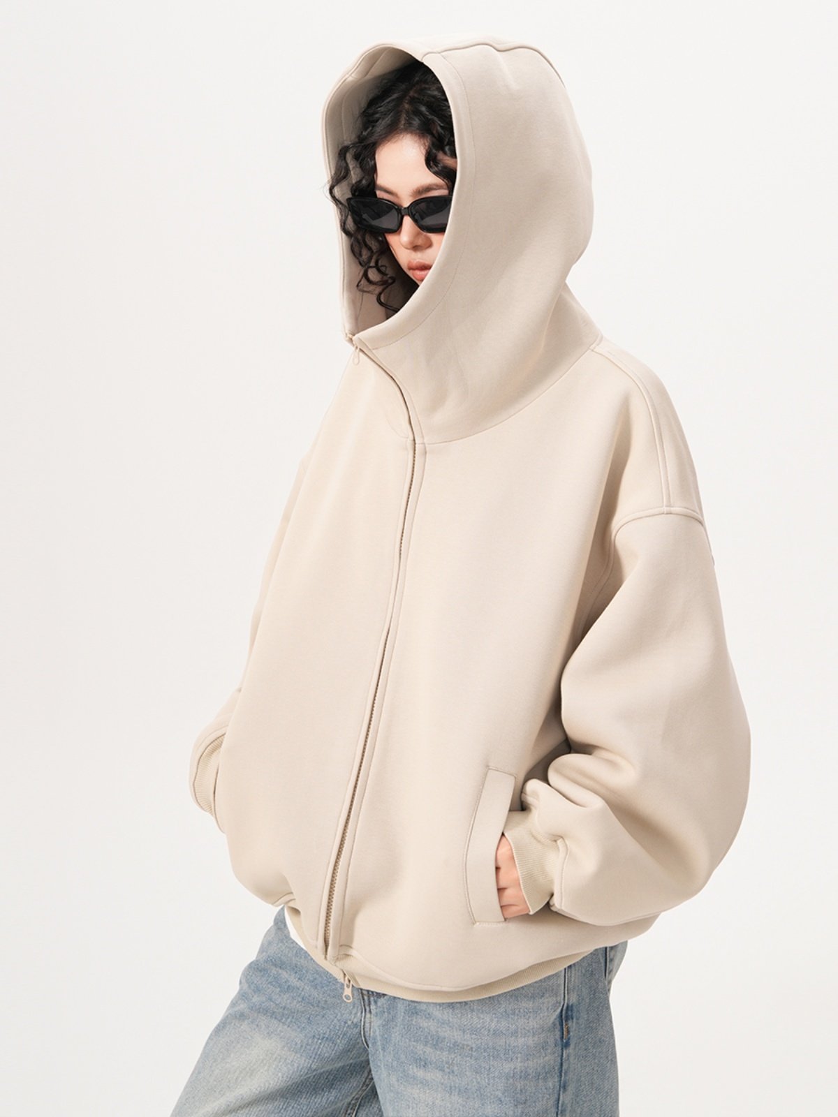 Heavyweight Hooded Cardigan Sweatshirt