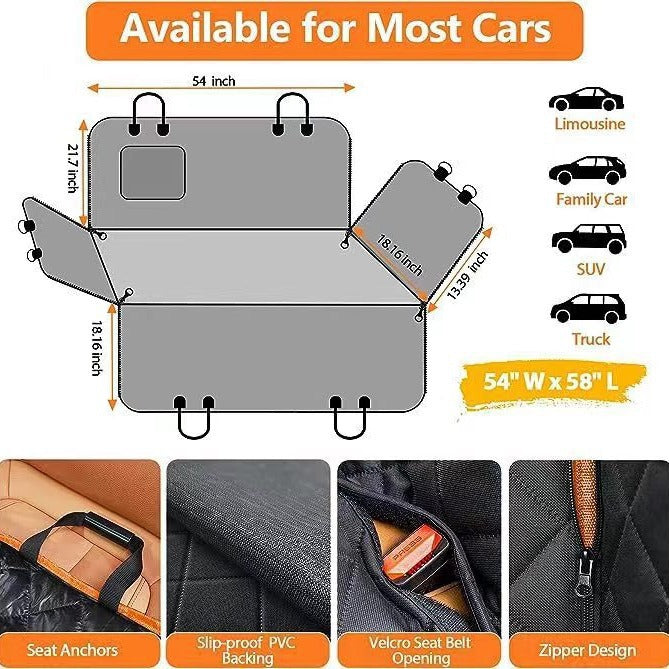 Pet Car Seat Mat, Car Back Seat Mat, Dog Car Seat Cushion Pet Mat