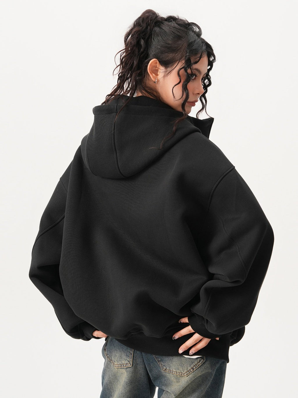 Heavyweight Hooded Cardigan Sweatshirt